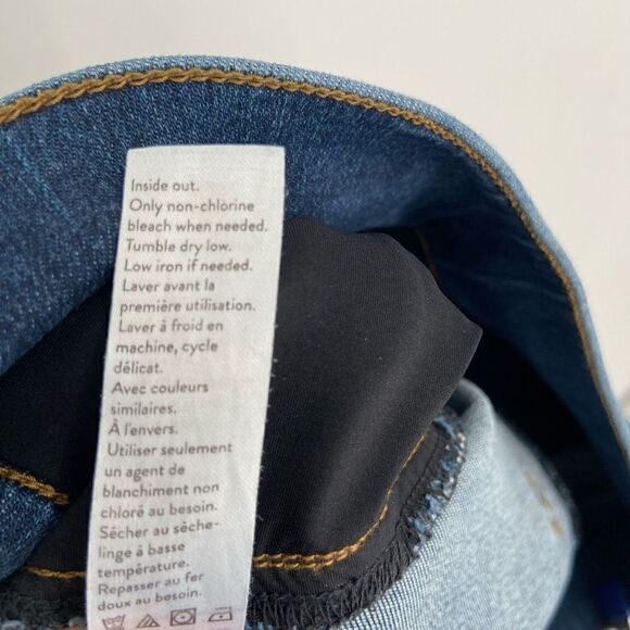 Spanx Pull-On Distressed Raw Edge Hem Skinny Jeans Medium - Picture 7 of 8